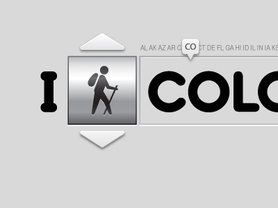 I Hike Colorado design hiking icon typography ui web design