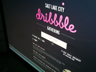 Attention Salt Lake City Dribbblers dribbble gathering meetup site utah webpage