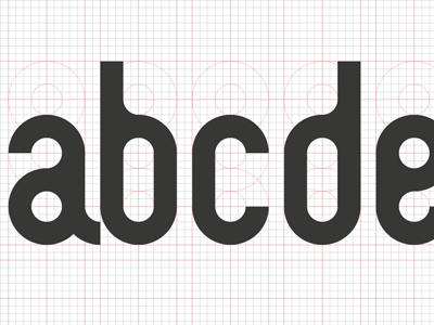 Abcde circle typography