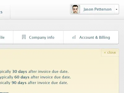 Webapp 03 dashboard grey invoice profile settings user interface ux white