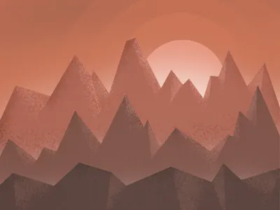 Peaks christopher paul illustration landscape mountains shading