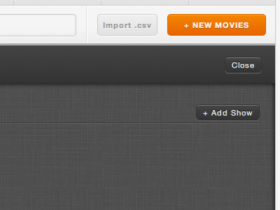 New Movies buttons interface list view