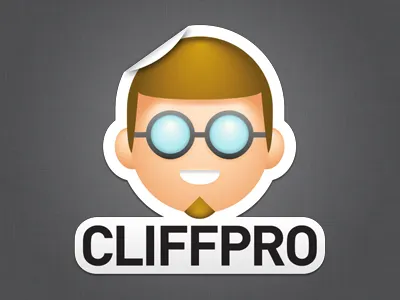 Sticker face gradient identity linen logo sticker vector