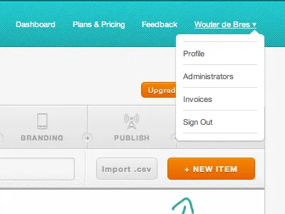 Dropdown dropdown interface navigation