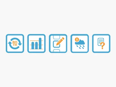 Financial icon study icons illustration