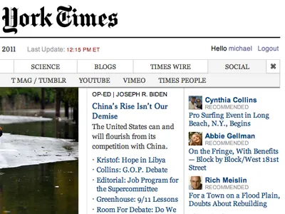 Navigation - Release I chrome extension homepage menu navigation nytimes