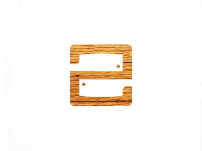 Two knives 2 backsword board design kitchen knife knives logo mark negative space two unused wood