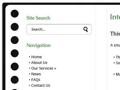 Experimental Sidebar caudex design droid sans green leather paper sidebar web