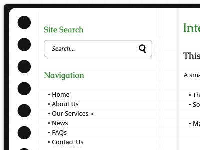 Experimental Sidebar caudex design droid sans green leather paper sidebar web