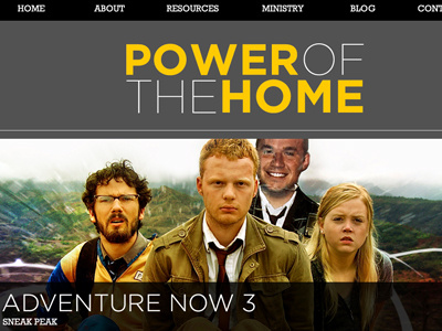 Power Of Home black blog clean gray grid web design