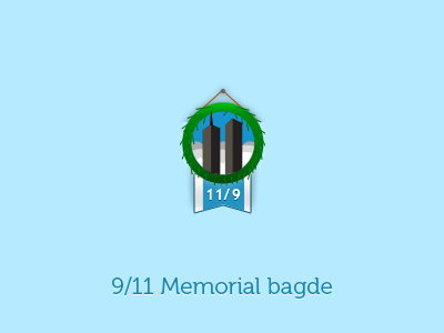 9/11 Memorial bagde 9 11 bagde illustration memorial tower