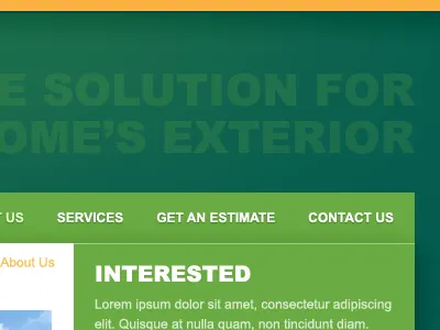 Exterior Co. Website - Navigation