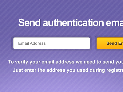 Verify Email Form button email form input texture ui