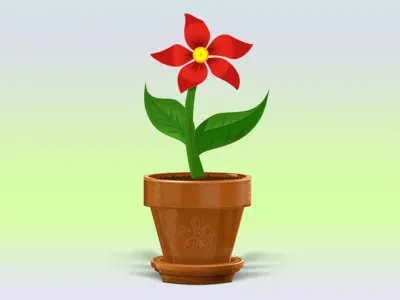 Flower free psd decean download flower free icon illustration nelutu png pot psd psd dude