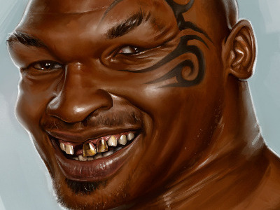 Iron Mike Illustration celebrity corel corelpainter digital painting illustration mike tyson painter