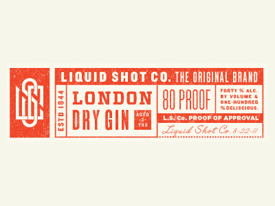 Liquid Shot Co feerer liquor ryan type typography