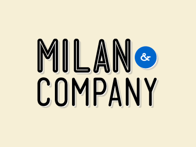 Milan and Company Logo blue logo vintage