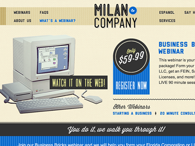 Milan and Company apple logo vintage website