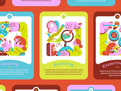 Educational Playing Cards for Kids books card design card illustration character childrens illustration education flat illustration learning nature playing cards reading science space stars