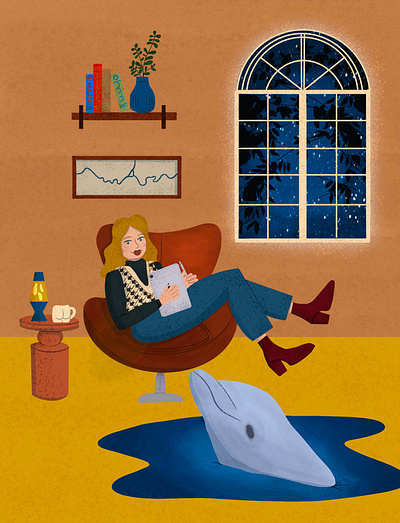 Me and my dolphin branding digitalart illustration procreate