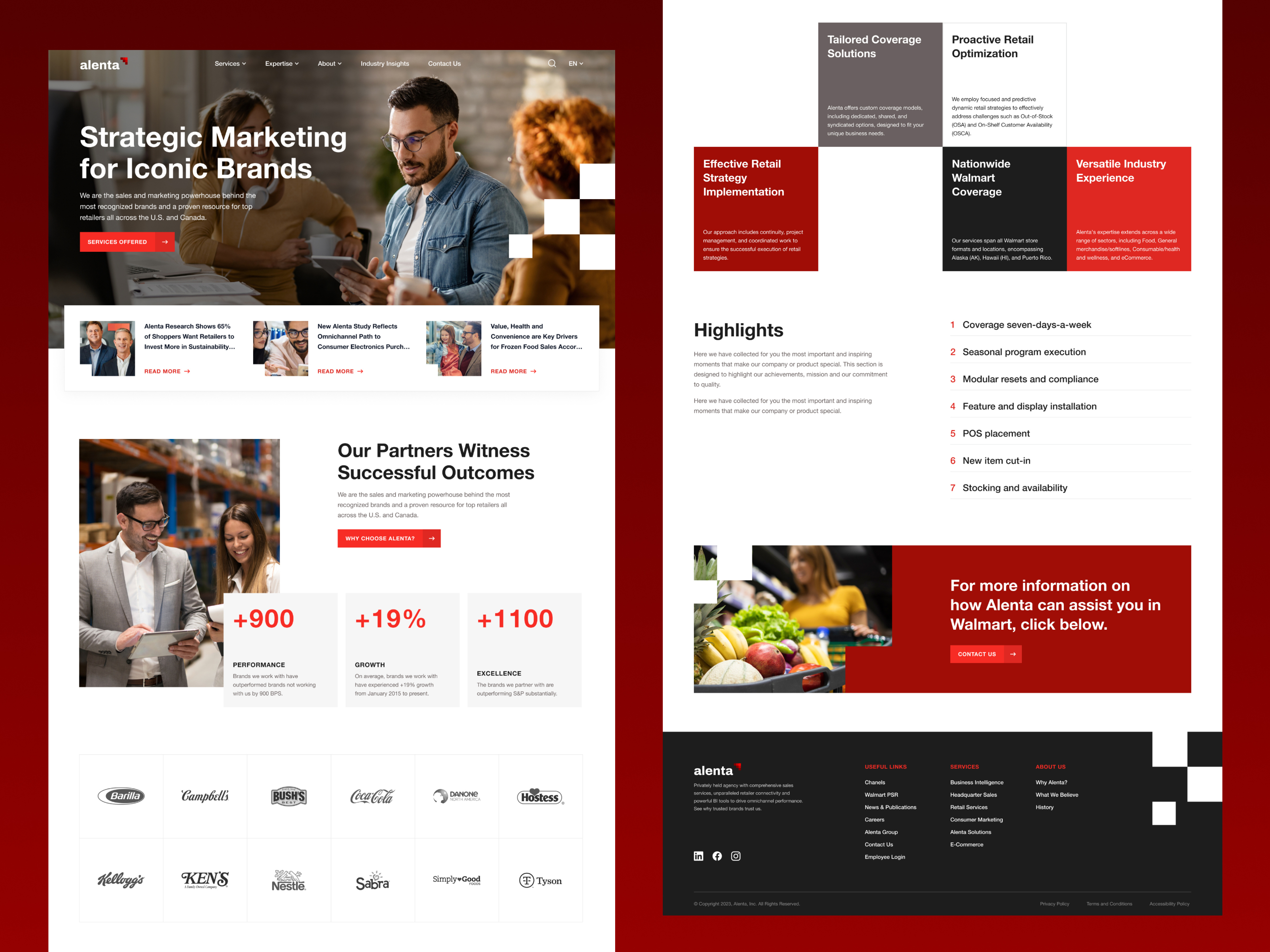 Example of Alenta Website Redesign