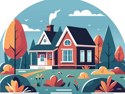 Landscape Nature adobe illustrator digital illustration drawing landscape illustration nature landscape art landscape artwork nature drawing vector art vector nature