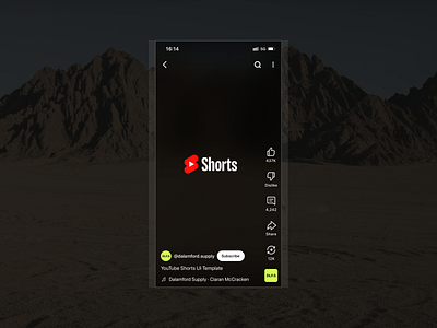 YouTube Shorts UI Template animation content creation design resources editing resources motion motion graphics safe zone shorts shorts design social media social media marketing social template ui video video design video editing youtube youtube shorts mockup youtube shorts template youtube template