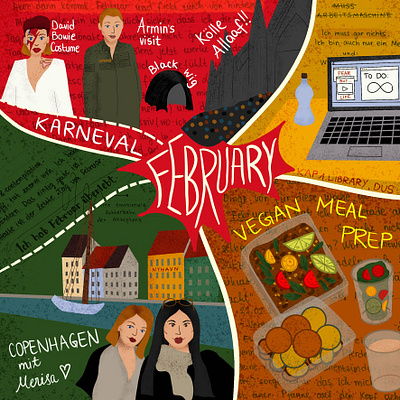 February 2024 recap branding design digitalart digitaljournal illustration recap