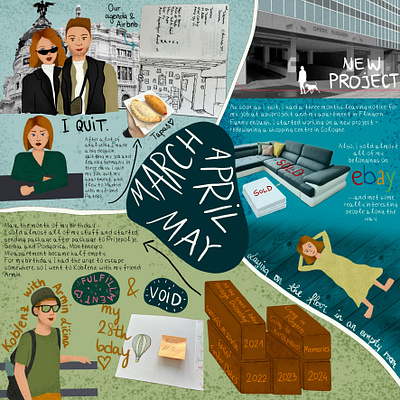 Three month recap branding design digitalart digitaljournal illustration procreate