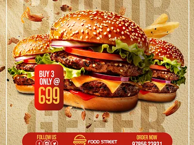 Social Media Post for Restaurant advertisiment advertising branding burger social media post designer graphic design graphic designer logo restarunt social media post social media post ui