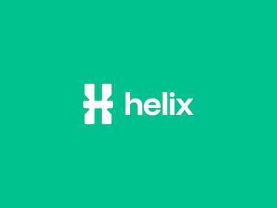 Helix – Logo Design blue branding design flat green h letter helix logo mark medical medicine minimal minimalism minimalist typography white