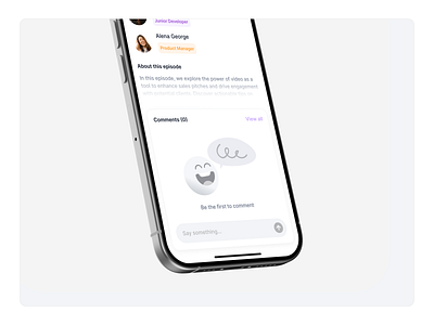 SF → [Work Contacts] [Comments] 3d app brand comment comments design emoji empty state illustration input iphone mobile superfine ui users ux