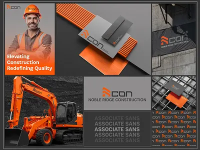 Noble ridge construction, brand identity brand identity design branding construction branding graphic design logo