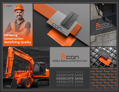 Noble ridge construction, brand identity brand identity design branding construction branding graphic design logo