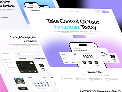 Financial Management financial management landing page ui