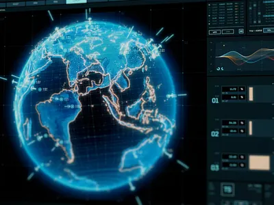 Globe hologram FUI / HUD in 4K 2d 3d 4k after effects animation background cinema 4d data design display fui globe hud layout motion graphics overlay render sci fi ui ux