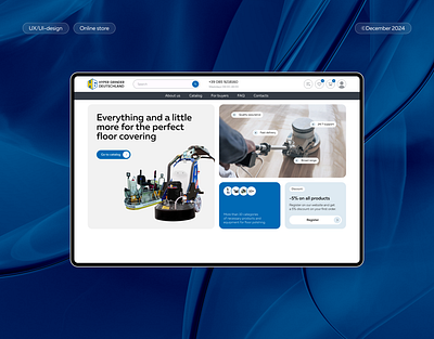 Online store for a company selling grinding equipment design figma graphic design grinding grinding equipment online store shop site ui uiux ux web design website