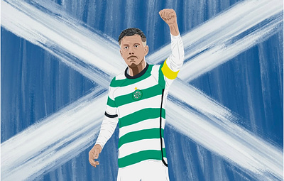 Celtic FC Player Illustrations celtic football graphic design graphics illustration player graphics