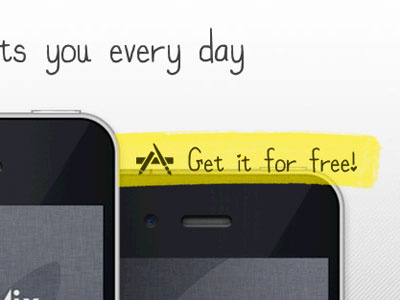 Idea Mix - Web app store app website button download highlighted marker user interface yellow
