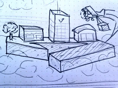 Floating Island Sketch sketch