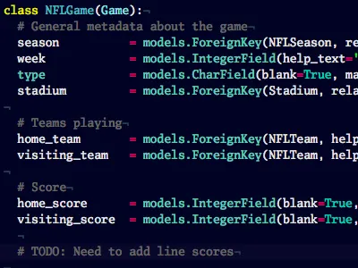 Modeling sports data code nfl python sports