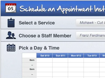 Appointron Pop Up Shot appointron interface ui