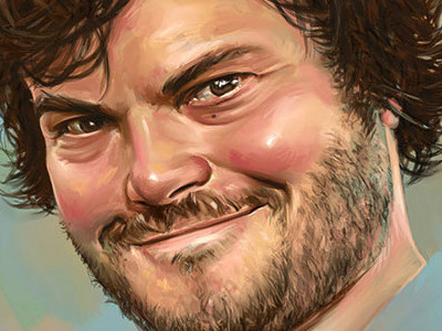 Jack Black celebrity comedian corel corel painter illustration jack black