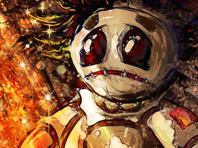 Voodoo Doll illustration magic painting science fiction voodoo doll