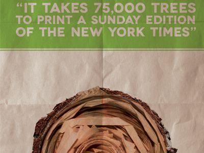 Paper Recycling Campaign 11"x17" green paper recycle sustainable
