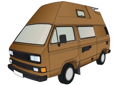 Vw bus t3 camper bus camper illustration t3 vector vektor volkswagen vw