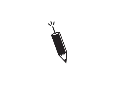 Design-o-mite! creative dynamite logo mark pencil