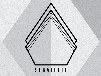 Serviette black and white geometric identity logo melbourne texture