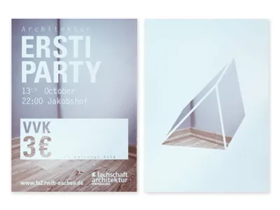 Ticket - First-Semester-Party at RWTH Aachen 2011 aachen architecture germany party poster toys university vintage
