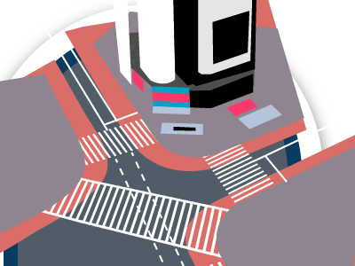 Shibuya Crossing alan defibaugh gowalla shapes vector